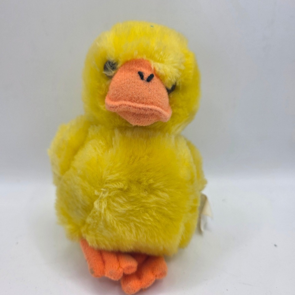 1982 Dakin Baby Things Yellow Duck Plush I Squeak Working Squeaker Toy